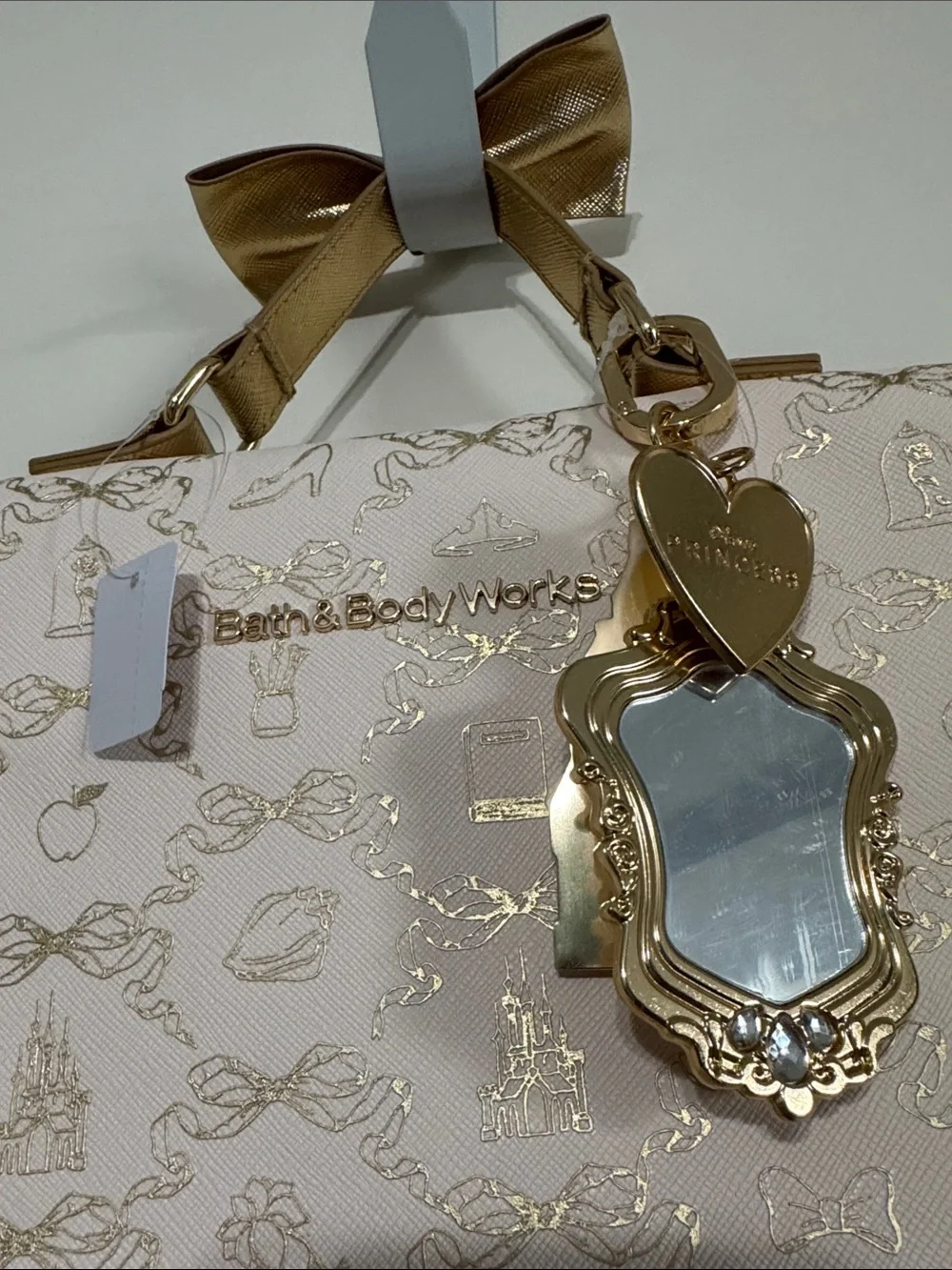 Bath & Body Works Blush Pink Backpack with Gold Accents